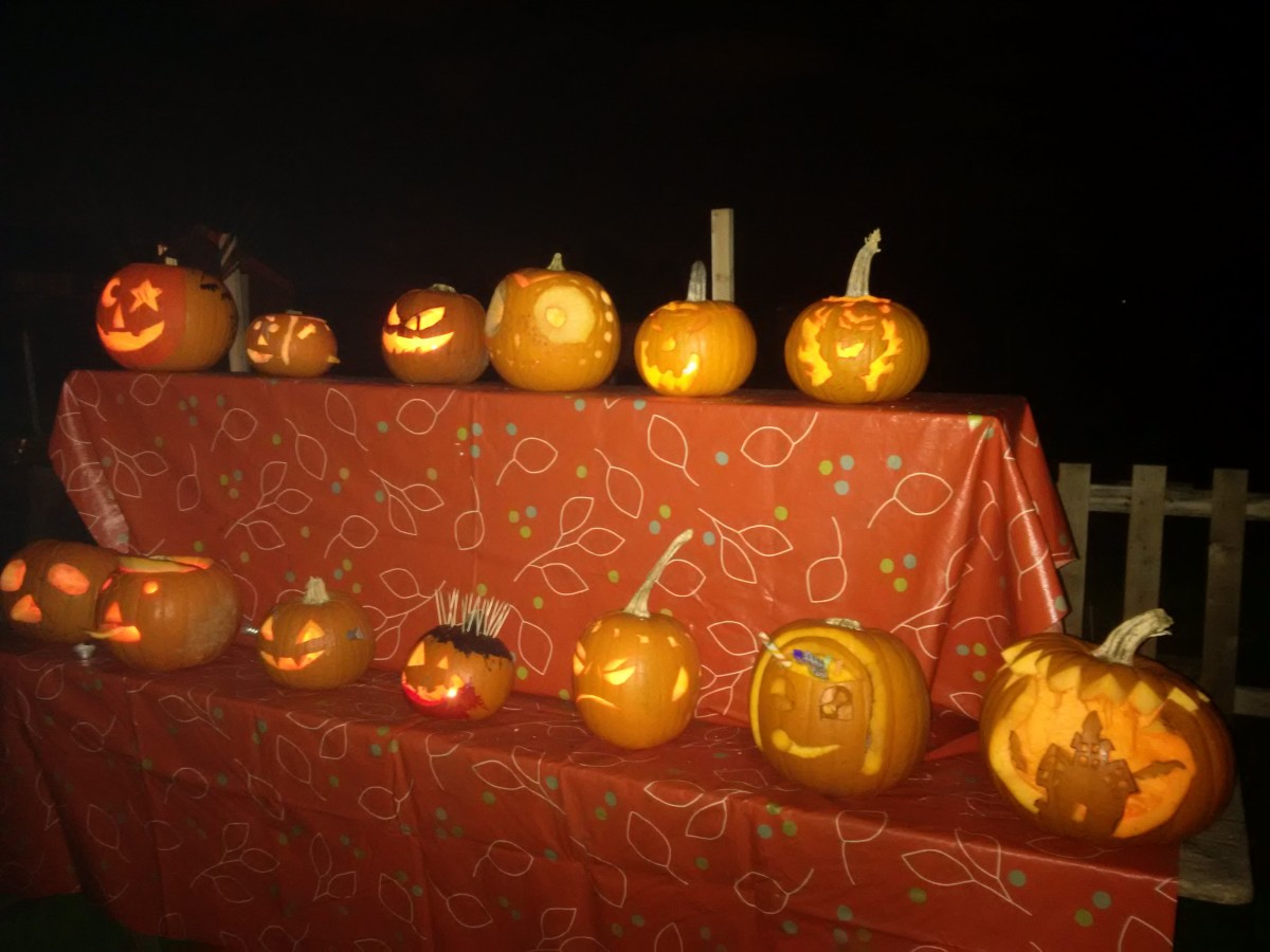 Childrens Carved Pumpkins